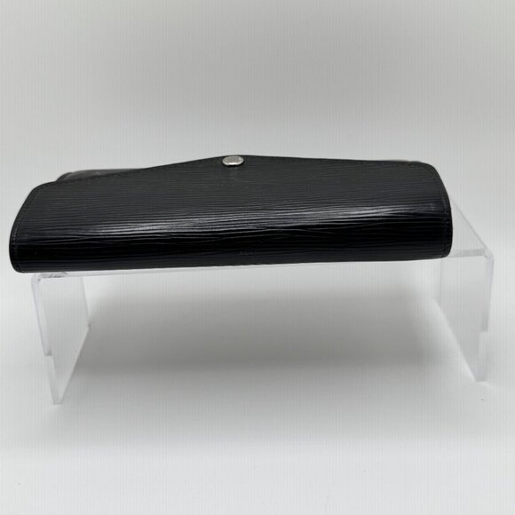 Louis Vuitton Sarah Long Wallet Epi Leather Silver-Tone Press Rear Pocket Black - Picture 7 of 16